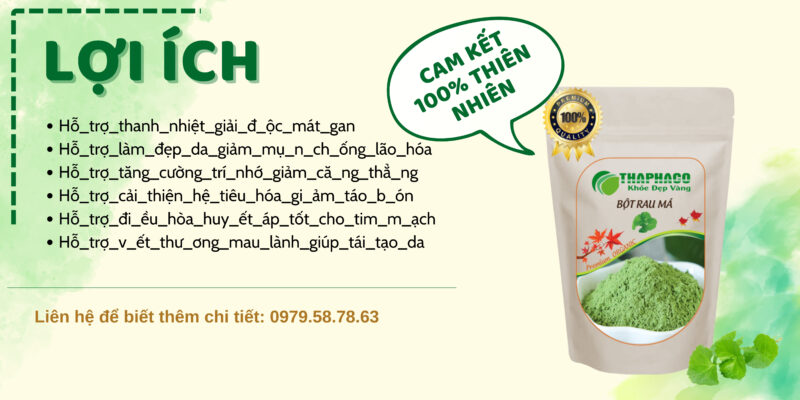 Lợi ích của việc sử dụng bột rau má sấy lạnh