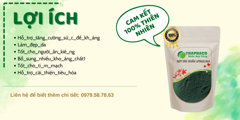 Lợi ích khi sử dụng bột tảo xoắn