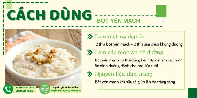 Hướng dẫn sử dụng bột yến mạch THAPHACO