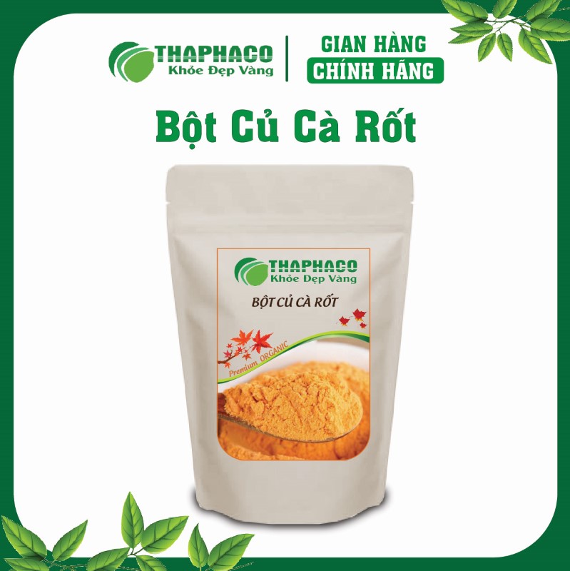 Bột củ cà rốt được chế biến từ những củ cà rốt tươi ngon