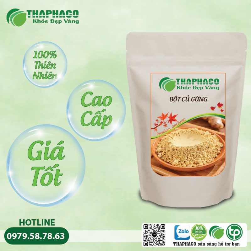 Bột gừng Thaphaco đạt chuẩn an toàn vệ sinh thực phẩm