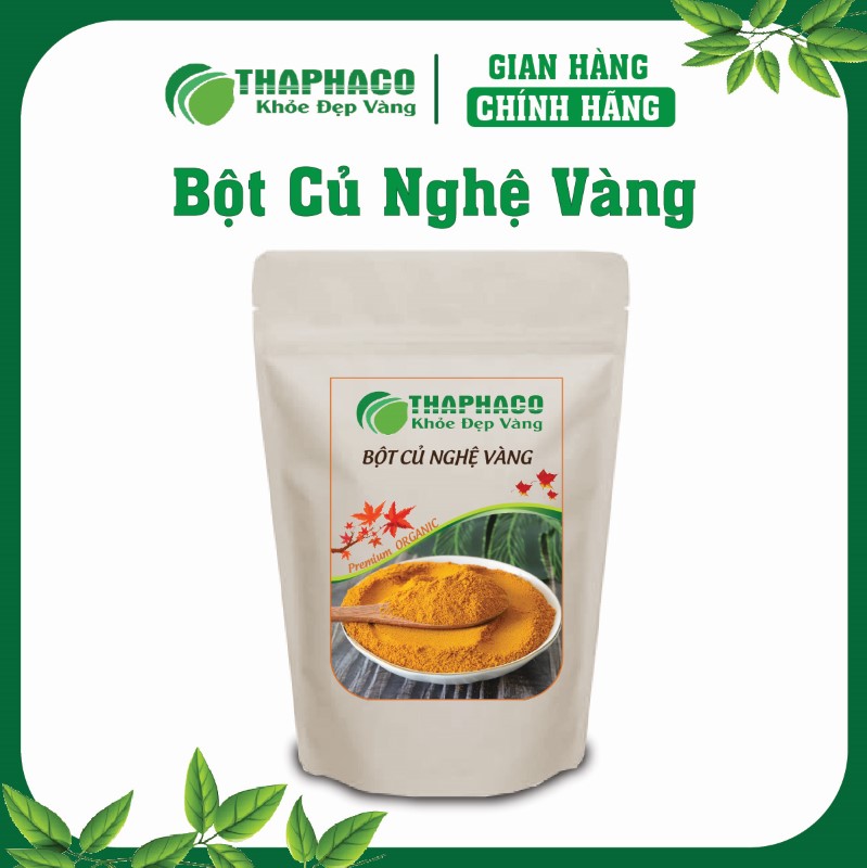 Bột củ nghệ vàng là sản phẩm từ củ nghệ tươi