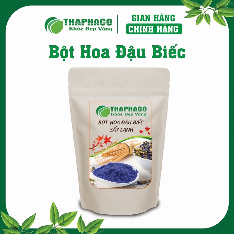 Bột hoa đậu biếc sấy lạnh Thaphaco được chiết xuất từ những bông hoa đậu biếc tươi