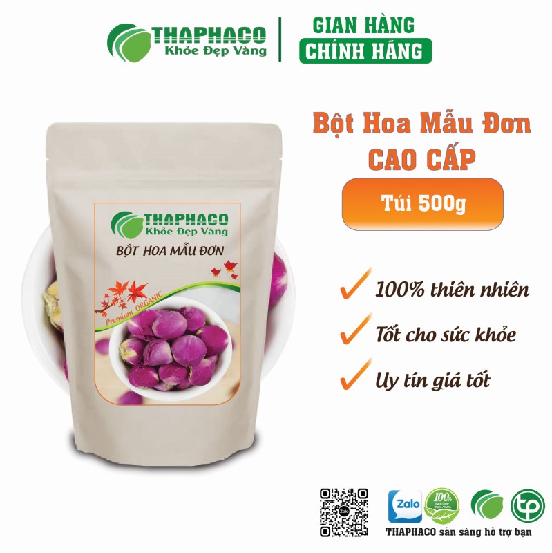 Bột Hoa Mẫu Đơn giúp cân bằng nội tiết tố, giảm co thắt tử cung