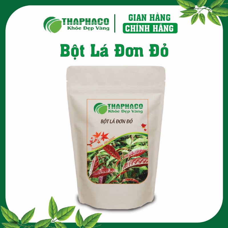 Bột Lá Đơn Đỏ được chế biến từ lá cây Đơn Đỏ