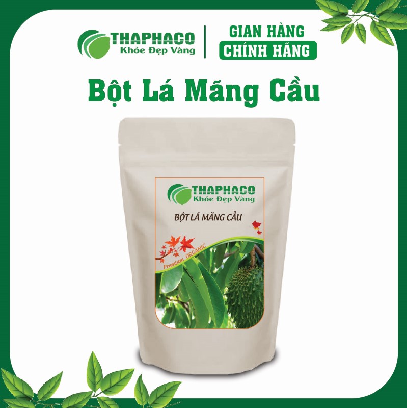 Bột lá mãng cầu được chế biến từ lá mãng cầu xiêm tươi