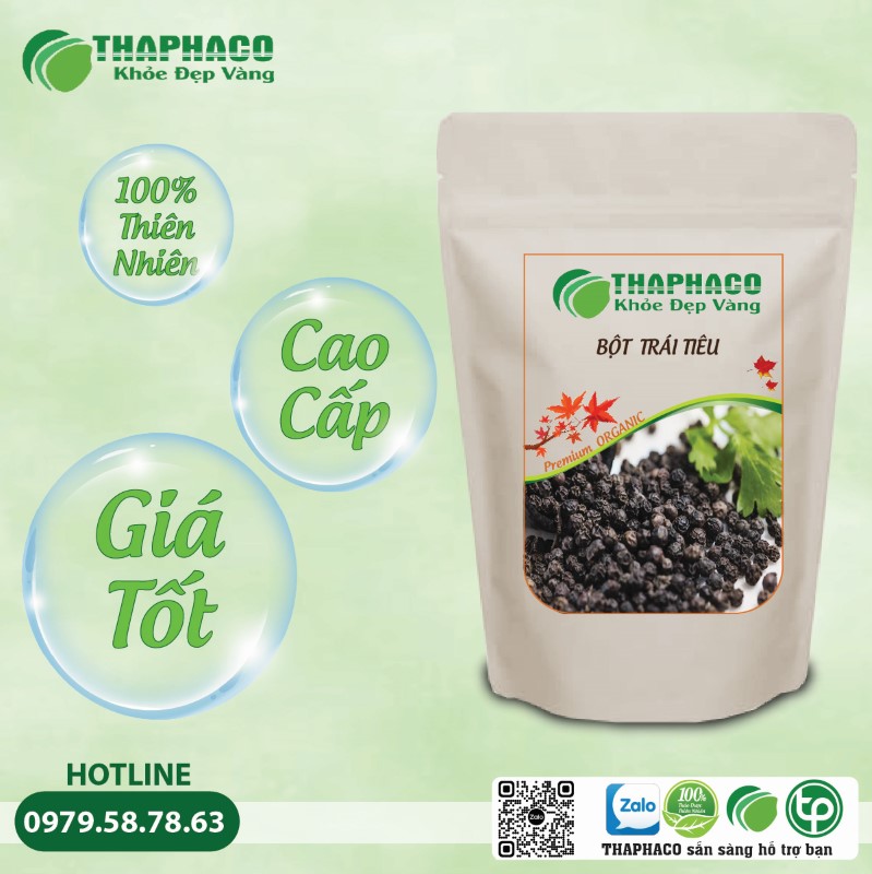 Bột trái tiêu là sản phẩm từ quả tiêu khô