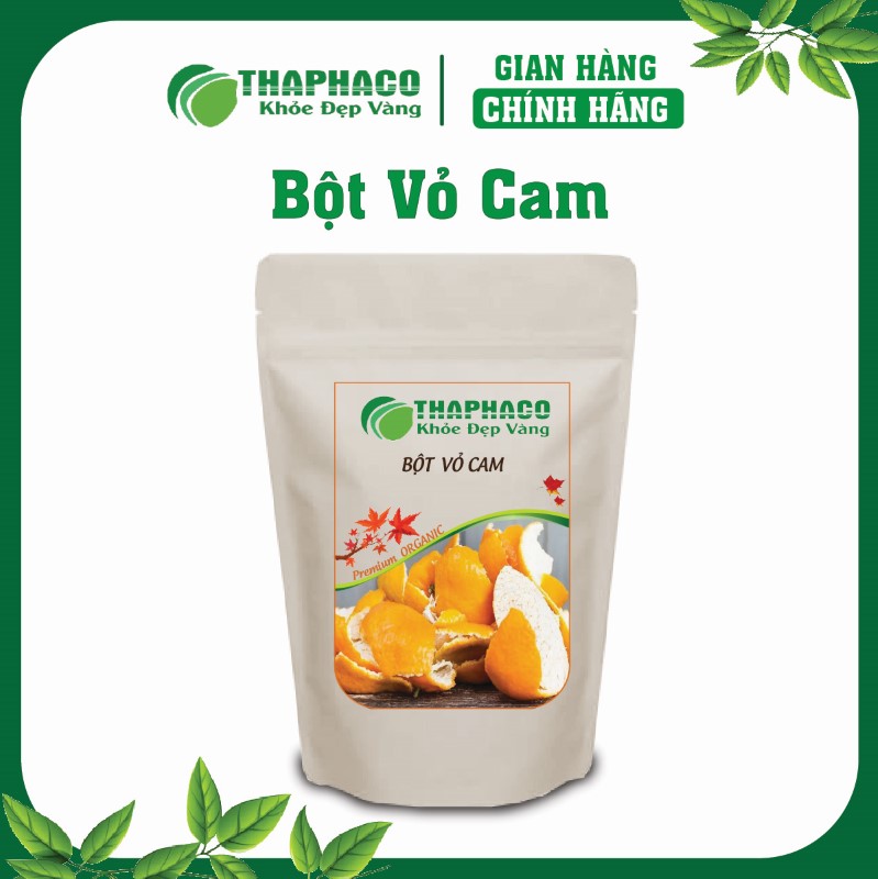 Bột vỏ cam Thaphaco có nguồn gốc từ vỏ cam tươi sạch được tuyển chọn 