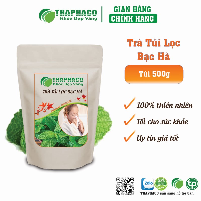 Trà bạc hà giúp thông mũi, giảm các triệu chứng cảm cúm nhẹ và ho