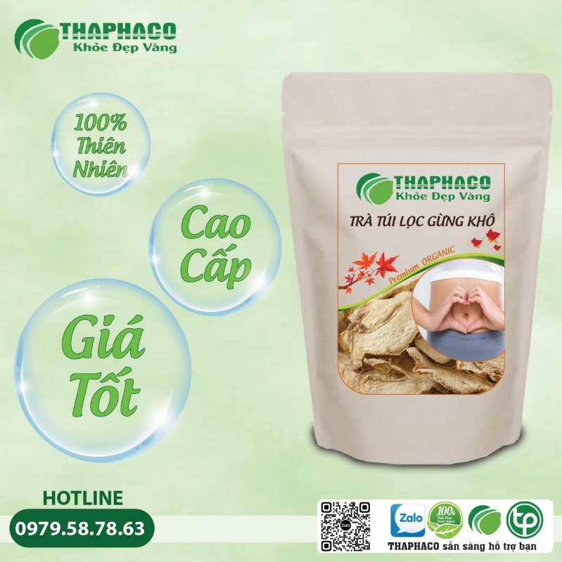 Trà Túi Lọc Gừng Khô (Can Khương) Của Thaphaco
