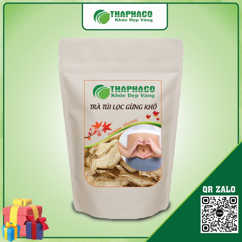 Trà túi lọc gừng khô giúp làm ấm cơ thể, kháng viêm