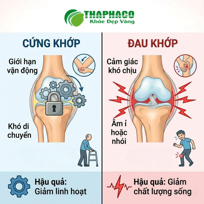 Phân biệt Cứng khớp và Đau khớp