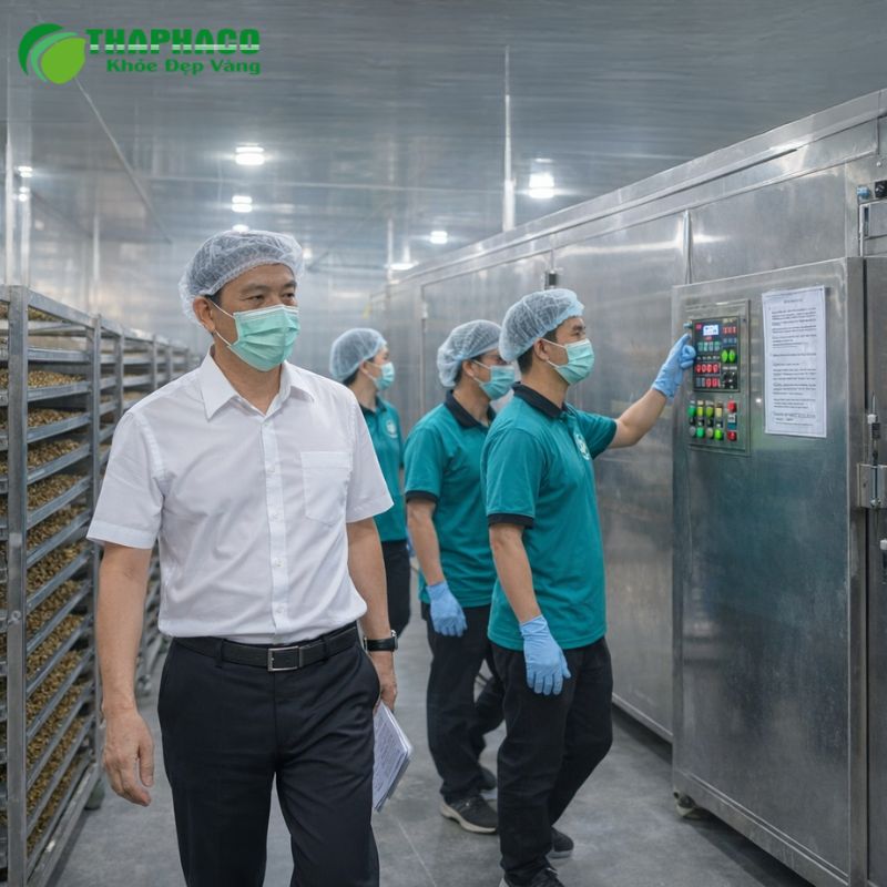 Thaphaco áp dụng quy trình kiểm định chất lượng nghiêm ngặt từ nguyên liệu đến thành phẩm