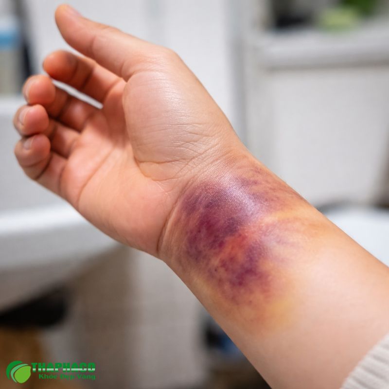 Các dấu hiệu bao gồm tiếng 'rắc' khi chấn thương, đau dữ dội, sưng, bầm tím 