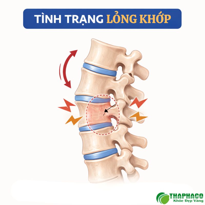 Lỏng khớp là tình trạng khớp mất ổn định, vượt quá giới hạn vận động tự nhiên