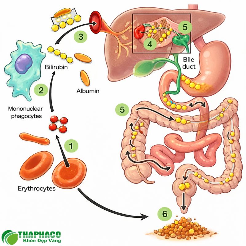 Nguyên nhân chính gây rối loạn chuyển hóa bilirubin