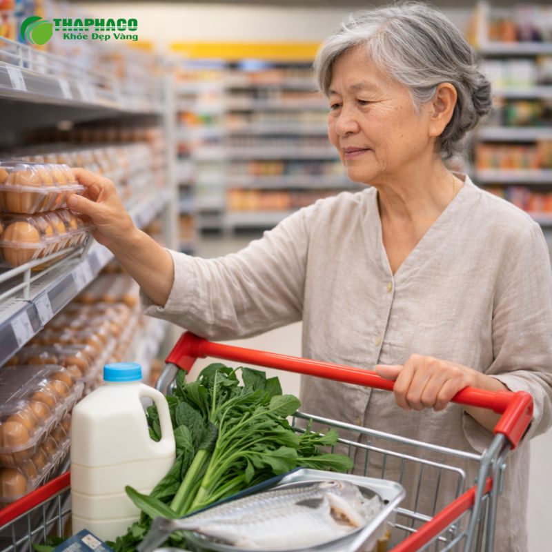 Canxi, vitamin D, omega-3, kết hợp với lối sống lành mạnh giúp tăng cường sức khỏe cột sống.