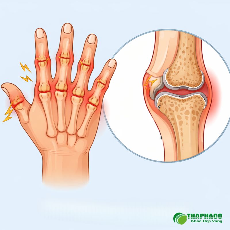 Thoái hóa khớp bàn tay, bàn chân là tình trạng sụn khớp bị tổn thương và bào mòn