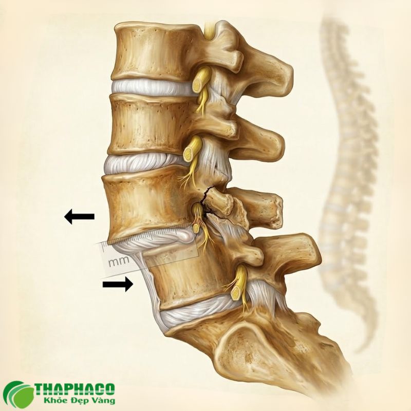 Trượt đốt sống là tình trạng một đốt sống bị lệch vị trí, gây chèn ép và đau