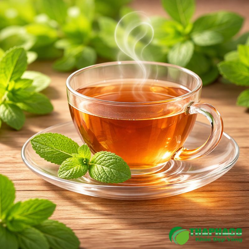 Bạc Hà và Kinh Giới với tinh dầu tự nhiên giúp kháng khuẩn, làm sạch đường hô hấp trên