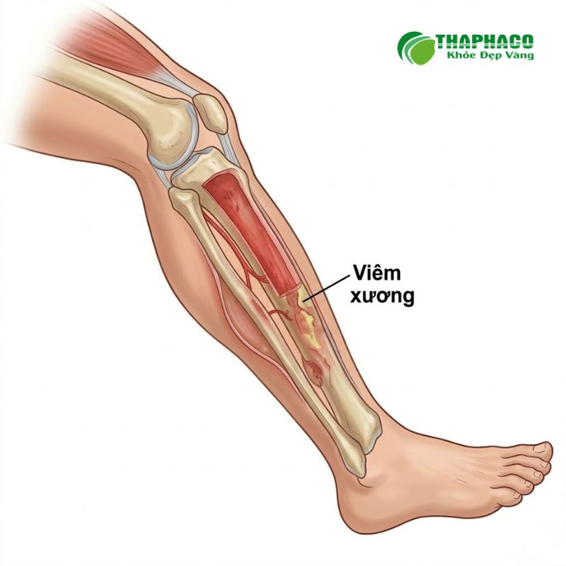 Viêm xương là tình trạng viêm nhiễm ở mô xương, thường do vi khuẩn