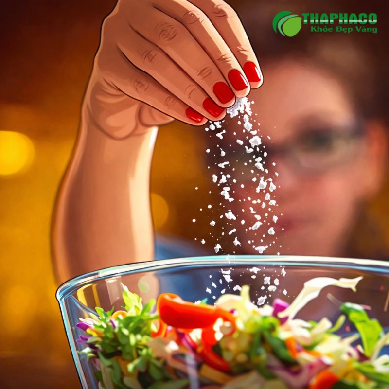 Hạn chế muối Giúp giảm phù nề và cổ trướng.