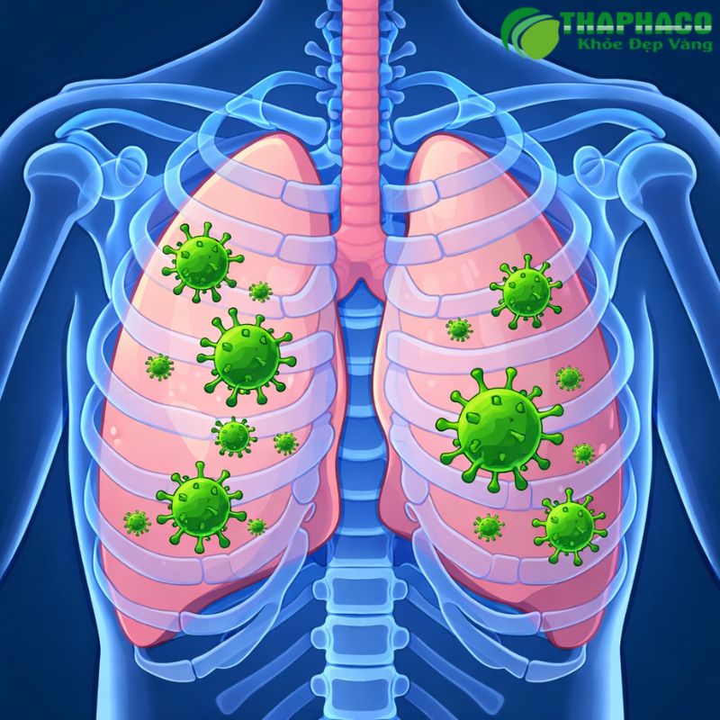 Viêm phổi do virus là tình trạng viêm nhiễm mô phổi gây ra bởi virus, khác với vi khuẩn