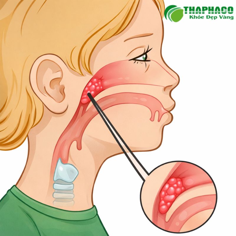 Cách sử dụng dược liệu Thaphaco hỗ trợ giảm triệu chứng Viêm VA cho trẻ