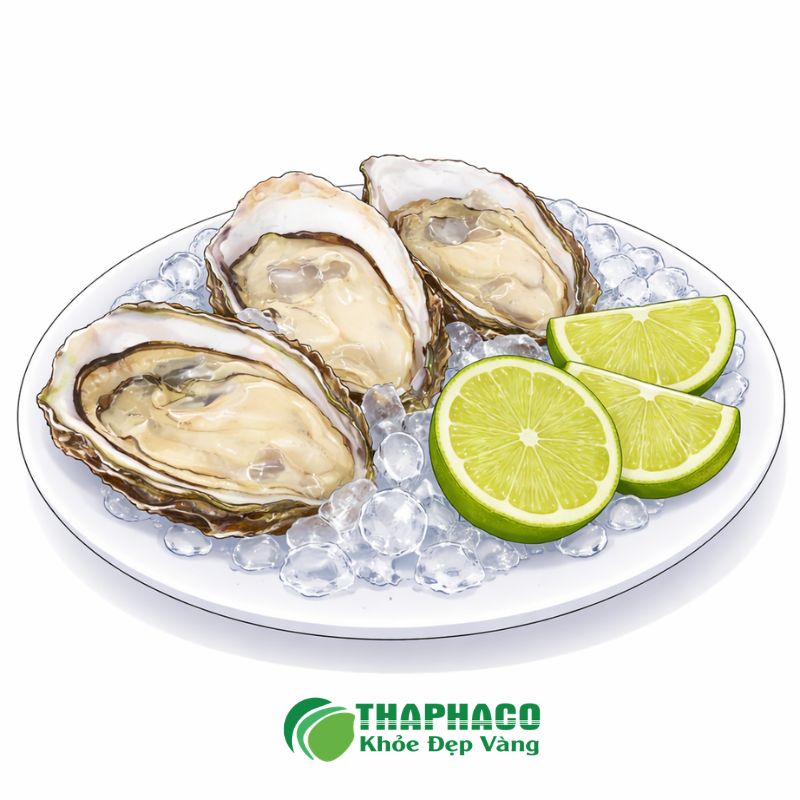 Tránh ăn hàu hoặc các loại hải sản sống khác để phòng ngừa nhiễm trùng nguy hiểm