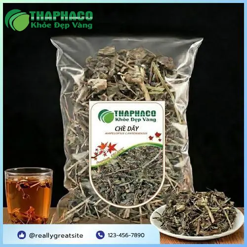 Cây Chè Dây sau khi được sấy khô, chuẩn bị đóng gói