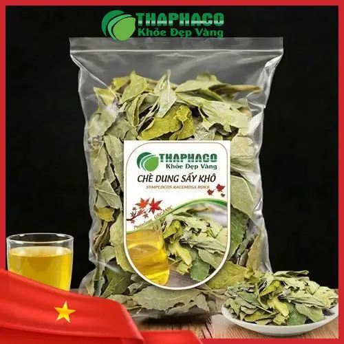 Hình ảnh túi chè vằng khô của THAPHACO được đóng gói cẩn thận, nhãn mác rõ ràng.