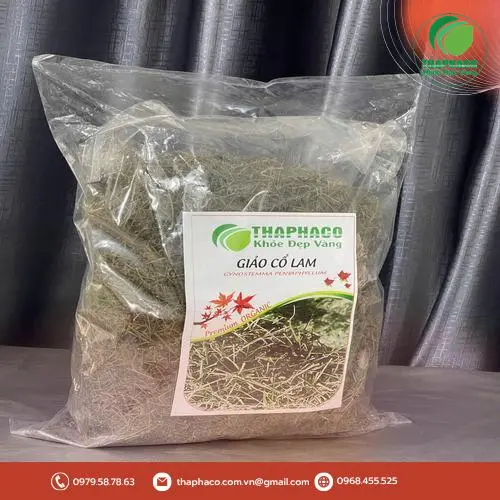 Hình ảnh giảo cổ lam đã phơi khô và sơ chế