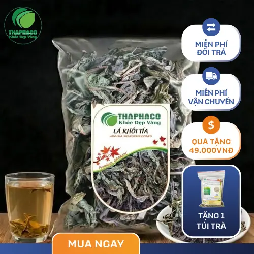 Lá khôi tía sấy khô THAPHACO đóng gói cẩn thận