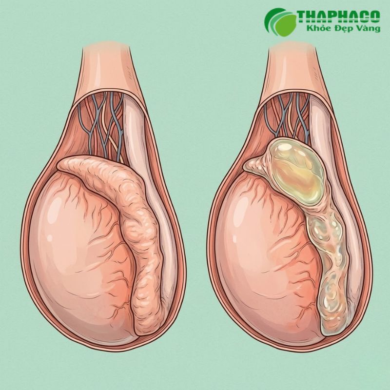 Nang mào tinh hoàn là một khối u lành tính chứa dịch lỏng, hình thành ở mào tinh hoàn