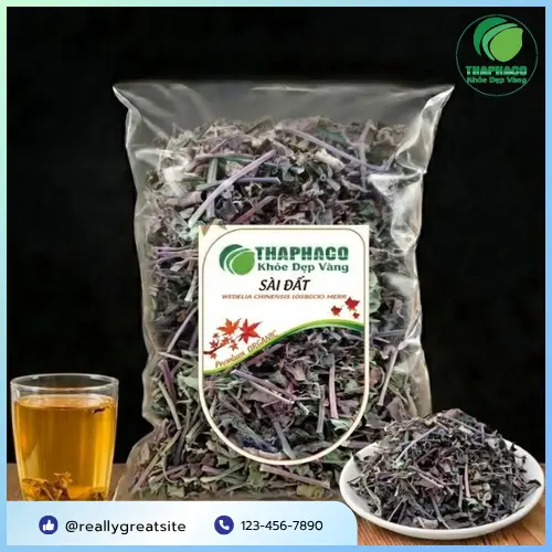Sài đất sấy khô nguyên chất với màu sắc tự nhiên, dược tính cao