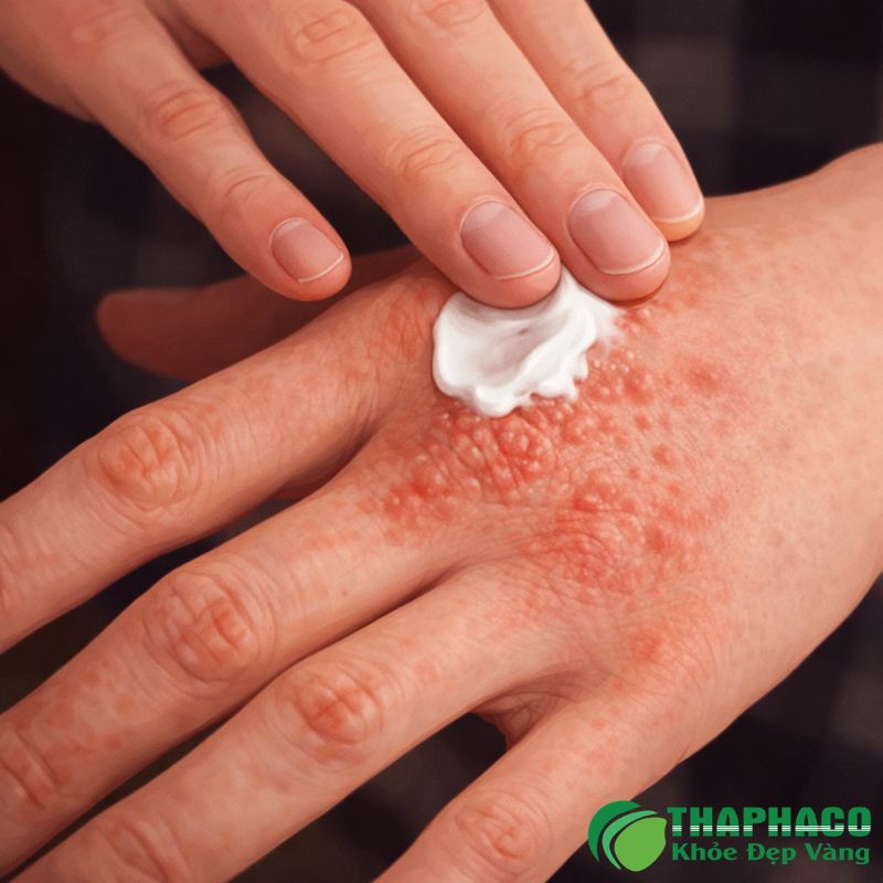 Thoa kem dưỡng ẩm không mùi, không chứa chất gây dị ứng để phục hồi hàng rào bảo vệ da