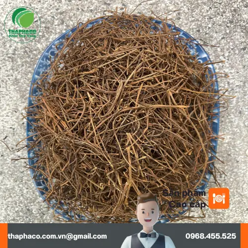 Hình ảnh dây tơ hồng đã được sơ chế, phơi khô
