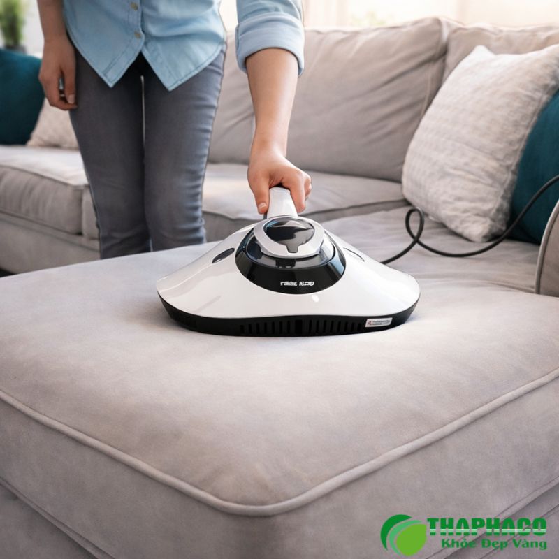 Hút bụi kỹ lưỡng thảm, ghế sofa và các khu vực có thể có rận mu hoặc trứng rụng