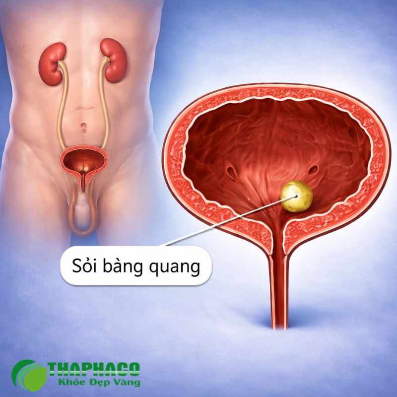Sỏi bàng quang phát sinh từ nhiều yếu tố, chủ yếu là tắc nghẽn đường tiểu, nhiễm trùng