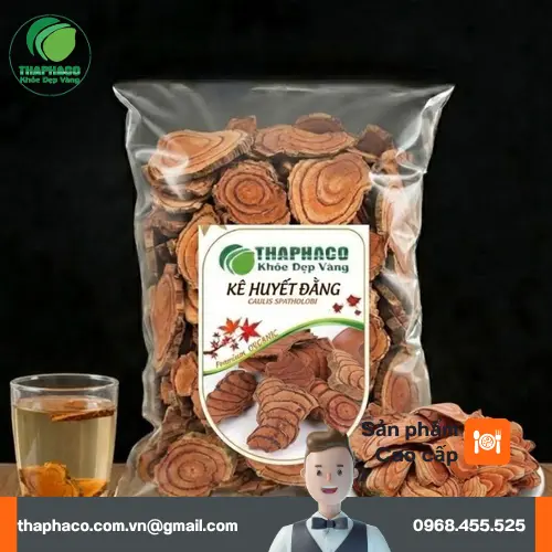 Hình ảnh thân Kê Huyết Đằng khi cắt ra có nhựa màu đỏ