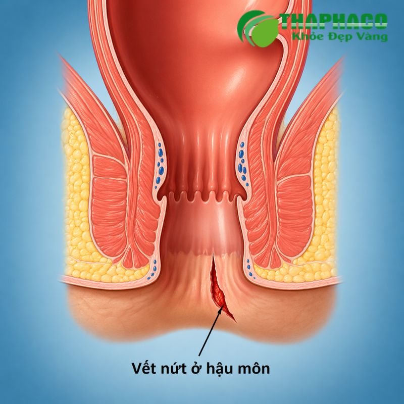 Nứt kẽ hậu môn là vết rách nhỏ ở niêm mạc hậu môn, gây đau dữ dội và chảy máu