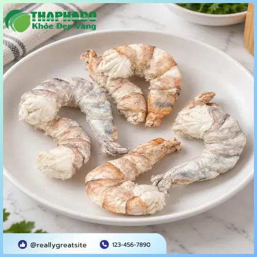 Sử dụng túi hút chân không cho tôm sấy